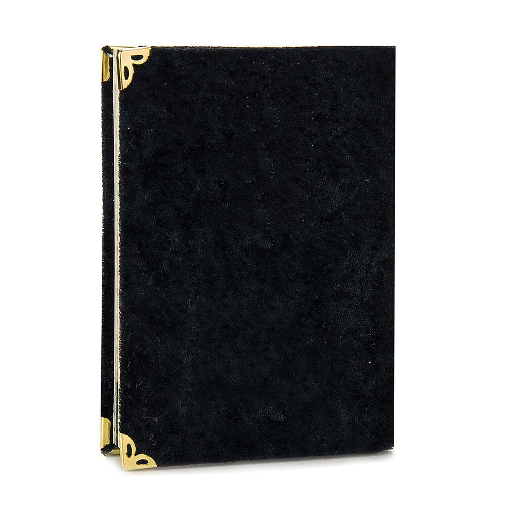 Hediyelik Kadife Kaplı Yasin 128 sayfa - 7x10cm 10 adet Siyah