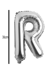 Harf Folyo Balon Gümüş 36cm R