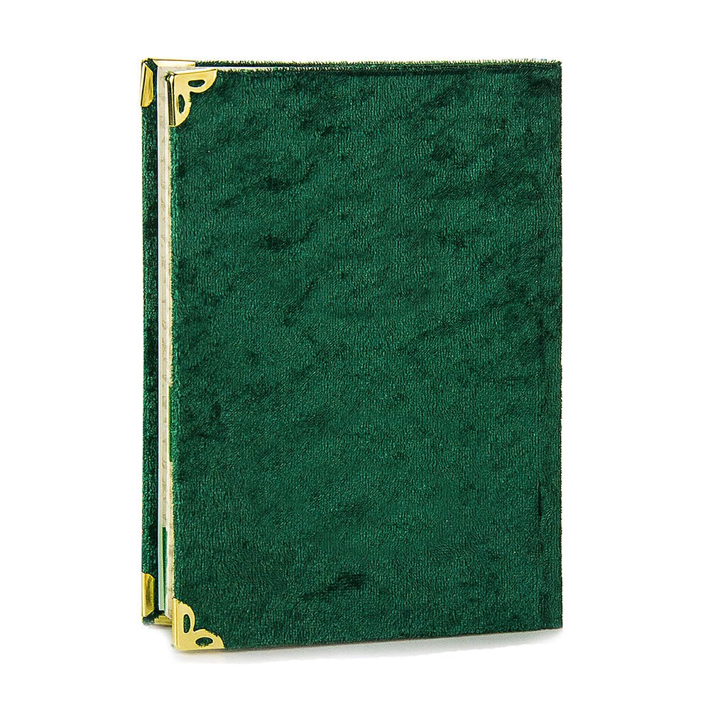 Hediyelik Kadife Kaplı Yasin 128 sayfa - 7x10cm 10 adet Zümrüt Yeşili