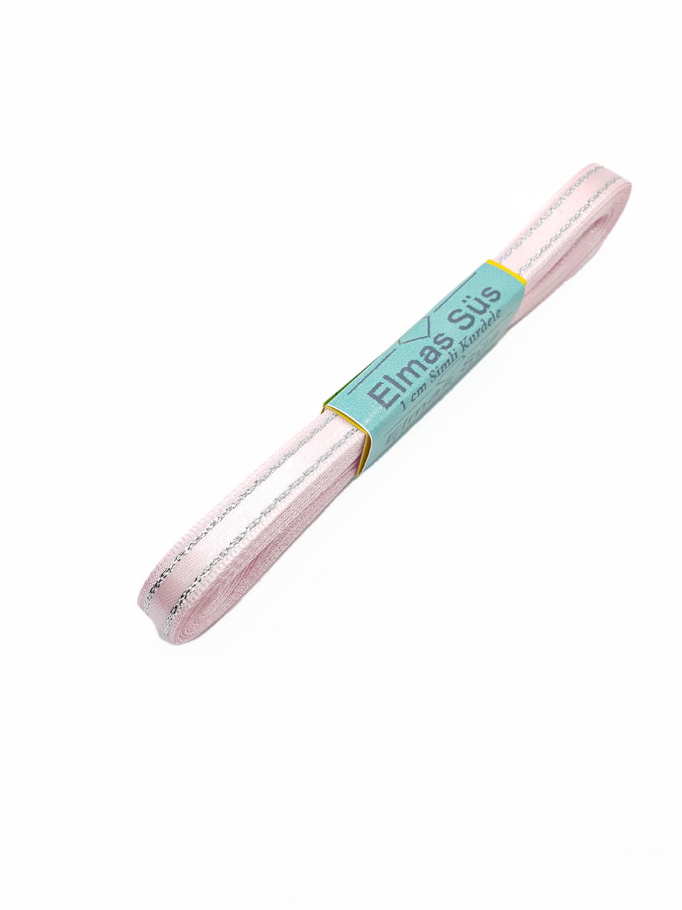Gümüş Şeritli Saten Kurdele 1cm