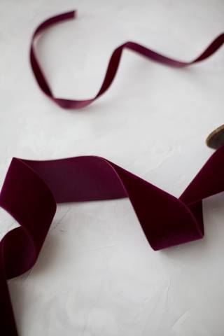 2cm Kadife Kurdele - 5m Bordo