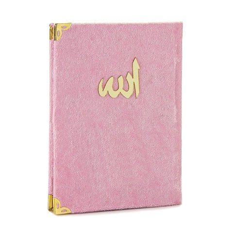 Hediyelik Kadife Kaplı Mini Lafızlı Yasin 10 adet Pembe