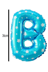 Harf Folyo Balon Mavi 36cm B