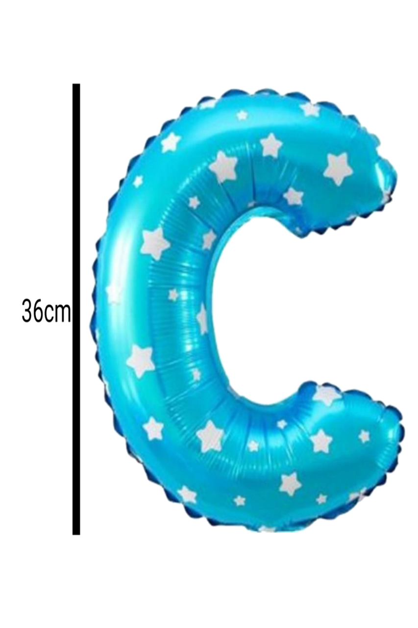 Harf Folyo Balon Mavi 36cm C