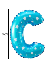 Harf Folyo Balon Mavi 36cm C