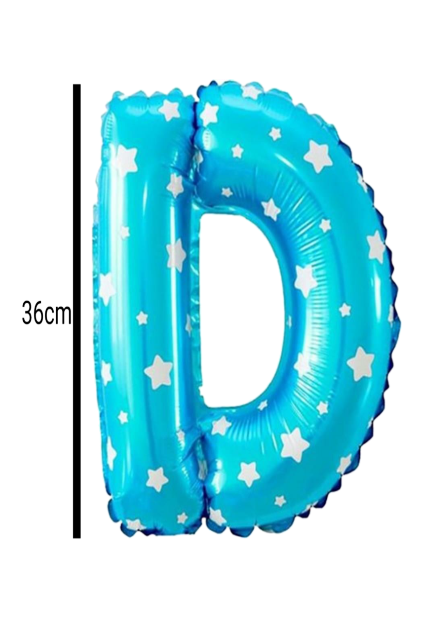 Harf Folyo Balon Mavi 36cm D