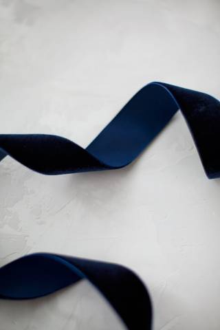 2cm Kadife Kurdele - 5m Lacivert