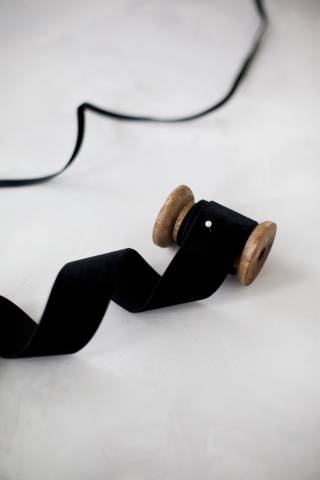 2cm Kadife Kurdele - 5m Siyah