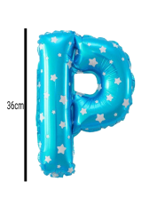 Harf Folyo Balon Mavi 36cm P