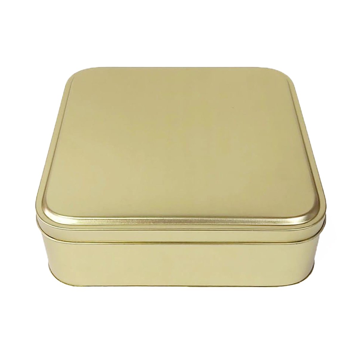 Metal Madlen Çikolata Kutusu Kare Altın - 500gr