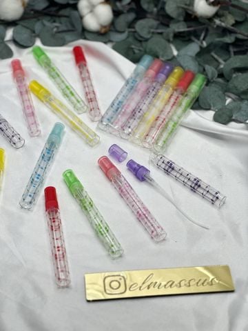 Renkli Çanta Boy  Cam Tüp 10cc (6 adet)