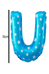 Harf Folyo Balon Mavi 36cm U
