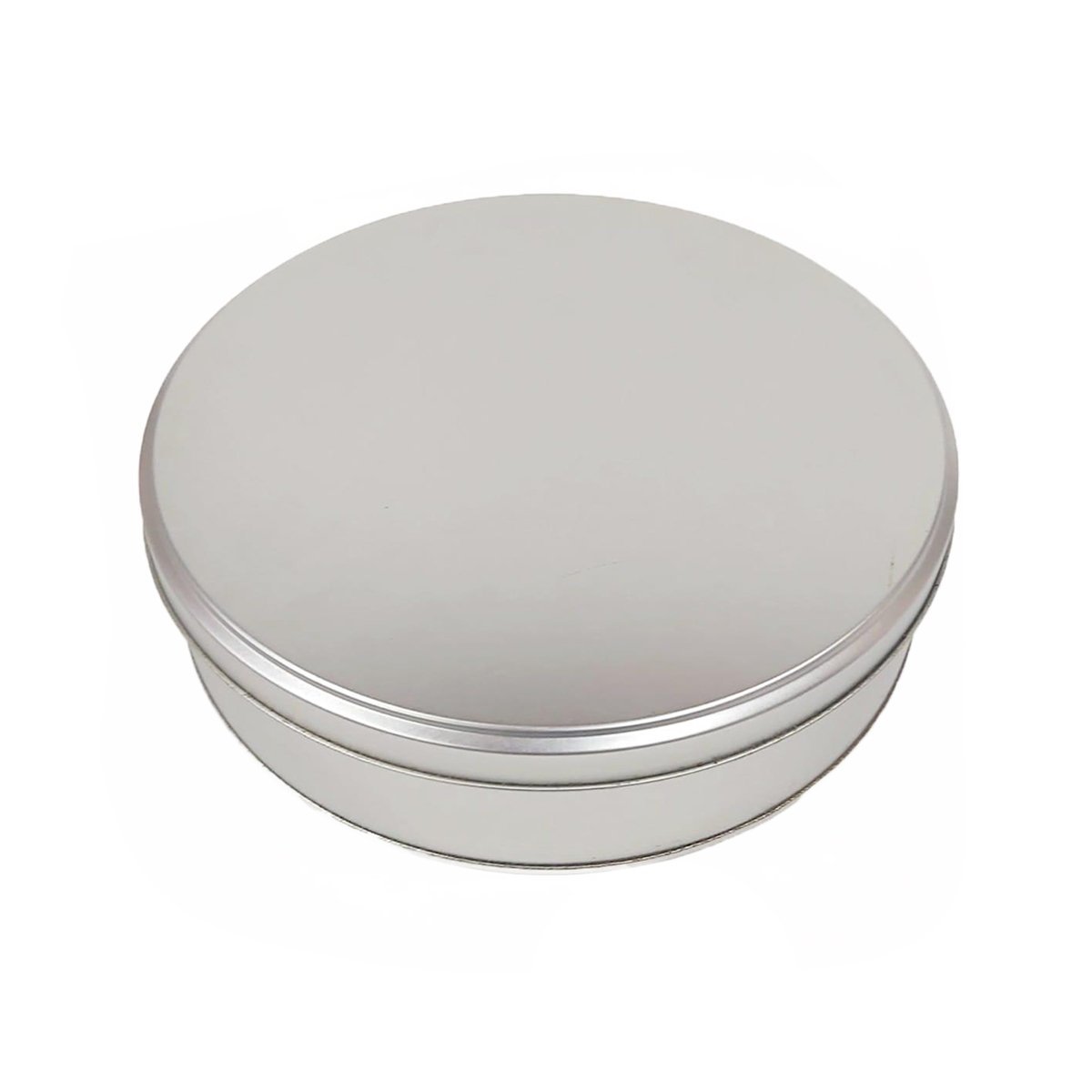 Metal Madlen Çikolata Kutusu Yuvarlak Gümüş - 500gr