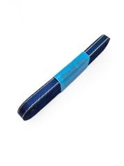 Altın Şeritli Saten Kurdele 1cm Lacivert