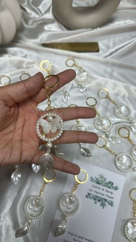 Kelebekli Yapraklı Anahtarlık