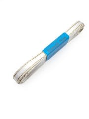 Altın Şeritli Saten Kurdele 1cm Beyaz