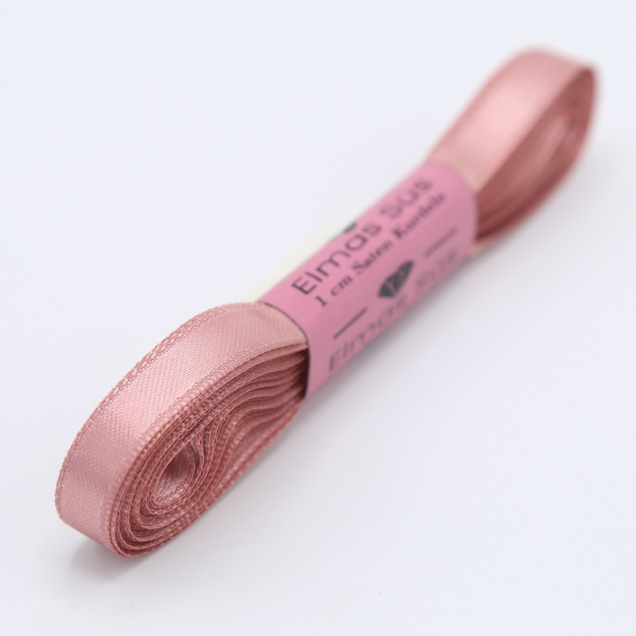 Saten Kurdele 1cm Gül Kurusu