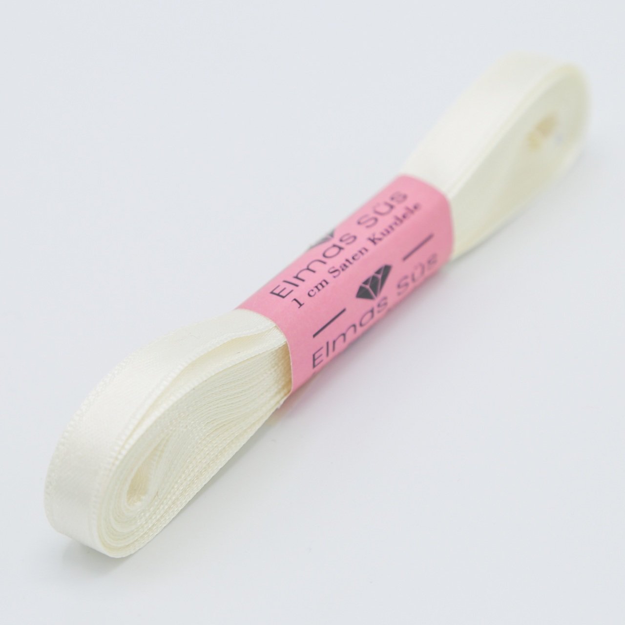 Saten Kurdele 1cm Krem