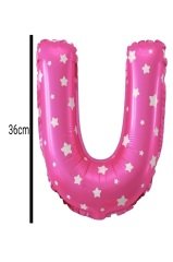 Harf Folyo Balon Pembe 36cm U