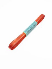 Gümüş Şeritli Saten Kurdele 1cm Turuncu