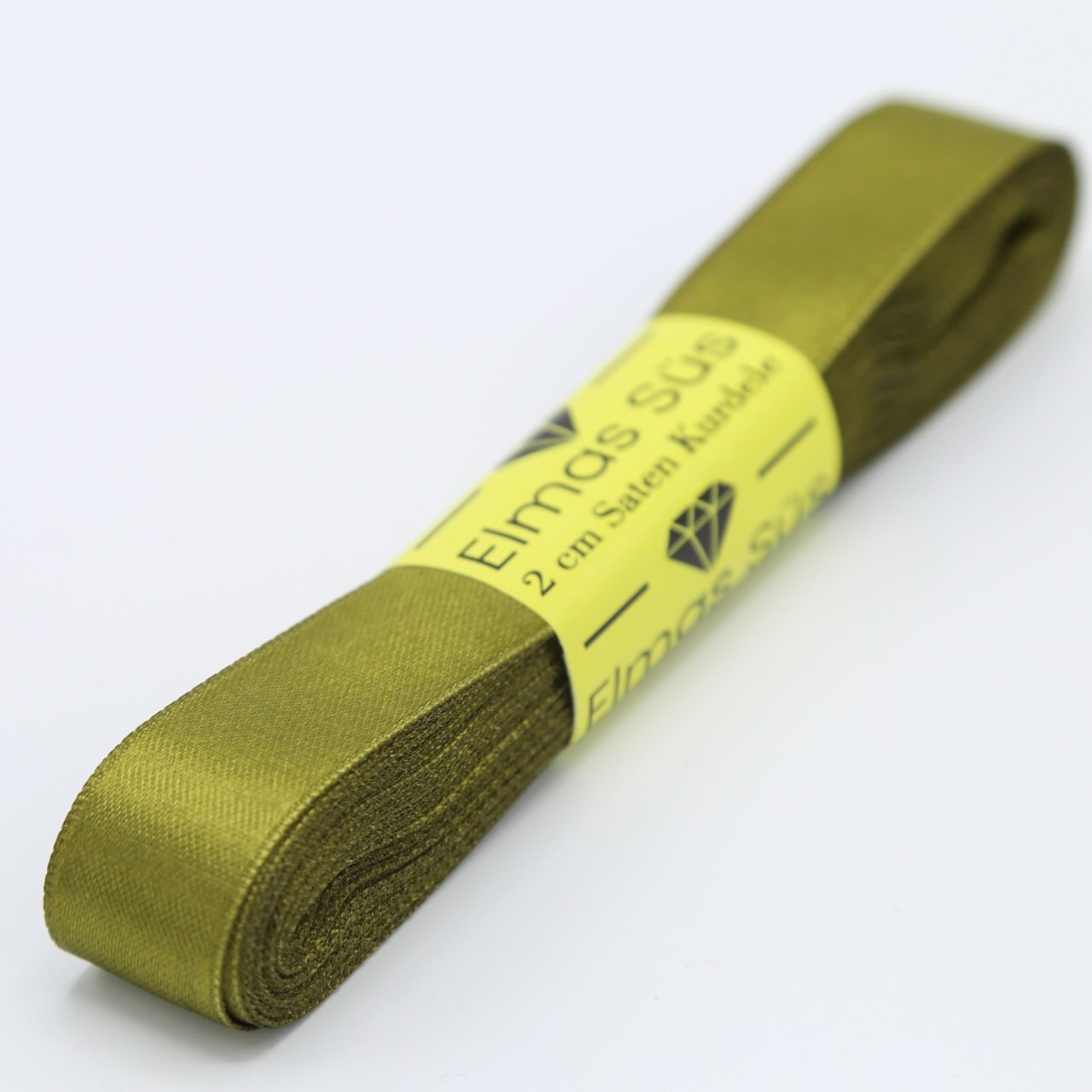 Saten Kurdele 2cm Haki
