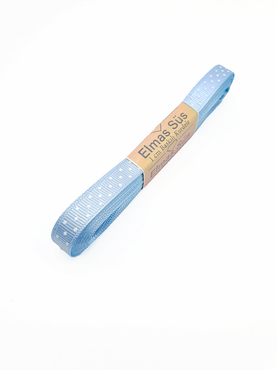 Puantiyeli Grogren Kurdele 1cm Mavi