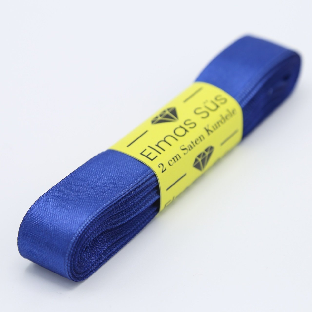 Saten Kurdele 2cm Saks Mavisi