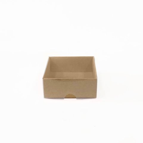 7x7x3 Asetat Kapaklı Karton Kutu - 50 adet Kraft