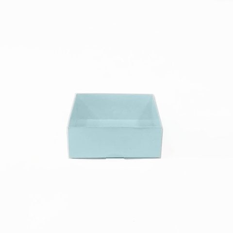 8x8x3 Asetat Kapaklı Karton Kutu - 50 adet Mavi