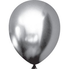 Krom Balon 30cm (10 adet) Gümüş