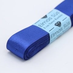 Saten Kurdele 3cm Saks Mavisi