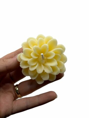 Lotus Kutulu Çiçek Mum (12 adet) Sarı - Beyaz Kutu