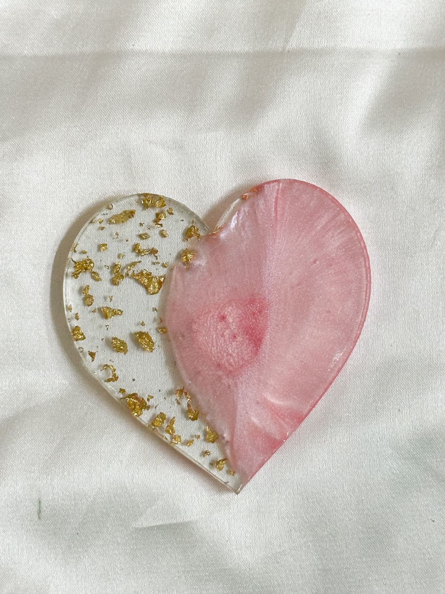 Kalp Epoksi Magnet Pembe