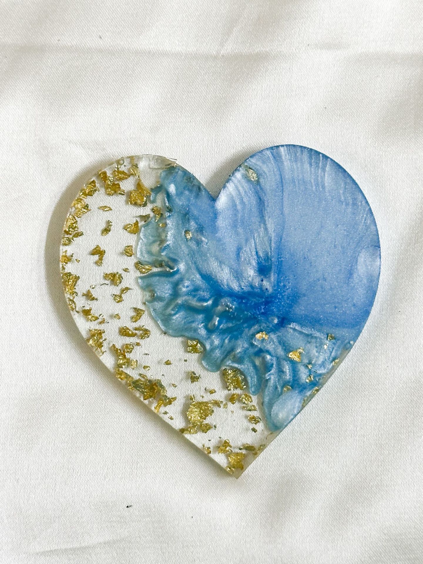 Kalp Epoksi Magnet Mavi