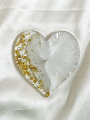 Kalp Epoksi Magnet Gold