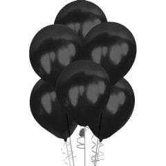 Metalik Balon 30cm (100 adet) Siyah