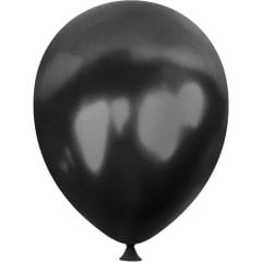 Metalik Balon 30cm (10 adet) Siyah