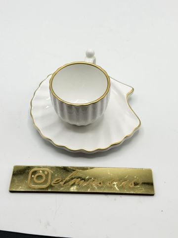 İstiridye Fincan Gold Varaklı