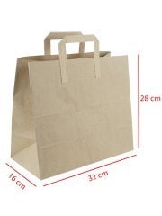 32 x 16 x 28 Kağıt Saplı Kraft Çanta