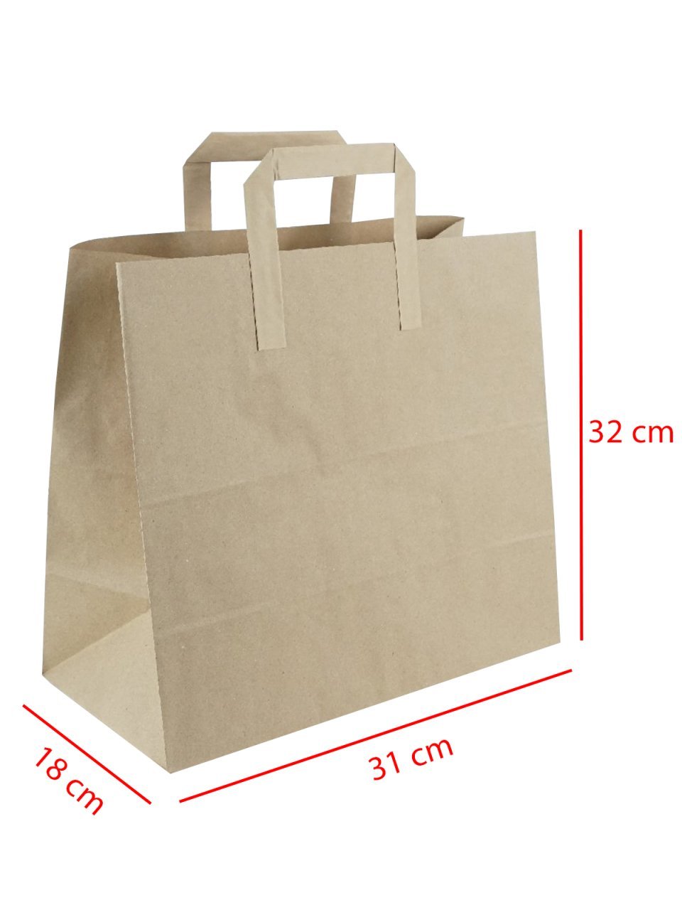 32 x 18 x 31 Kağıt Saplı Kraft Çanta