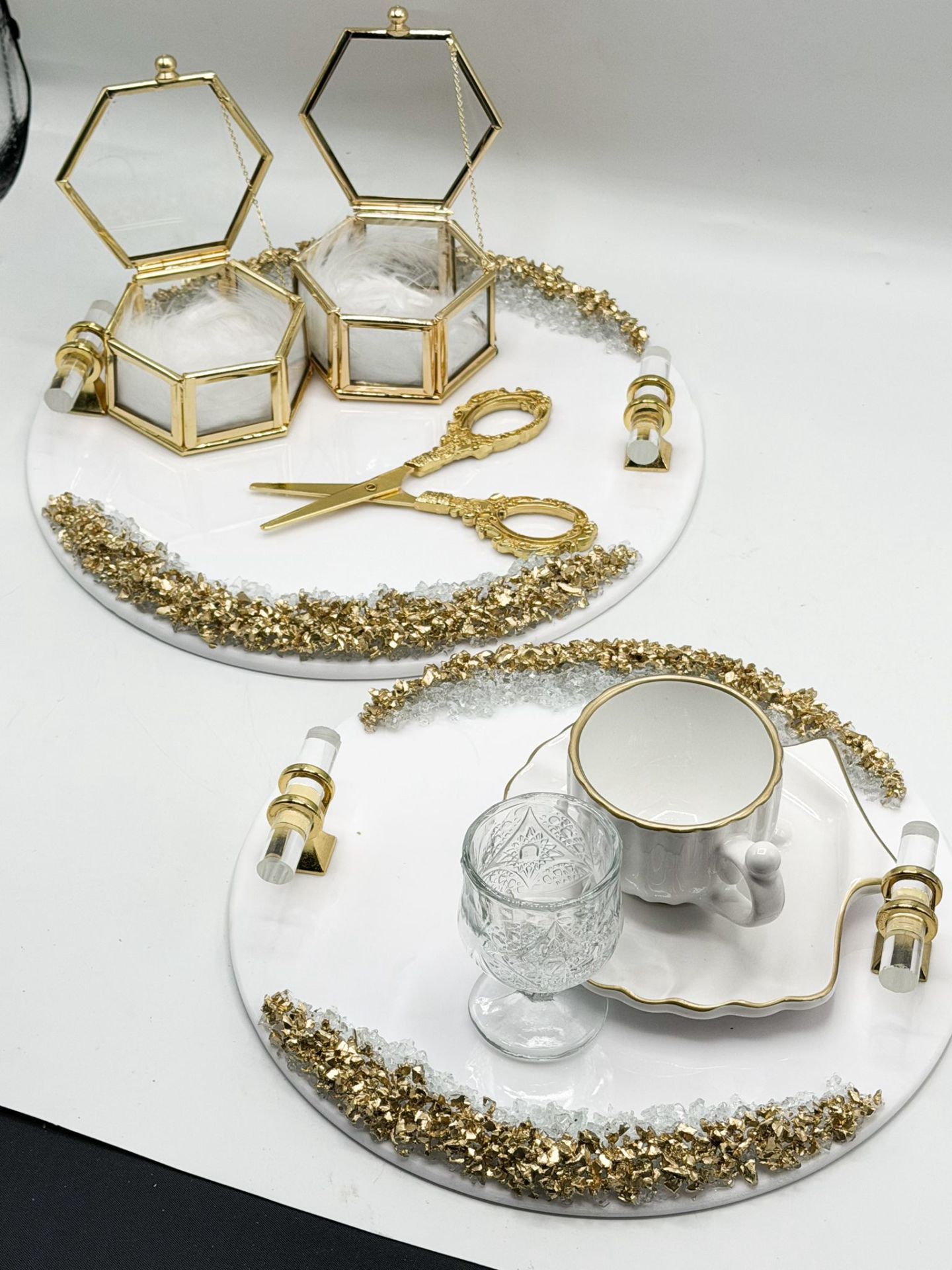 Epoksi İsteme  Tepsi Seti Gold