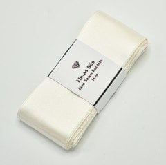 Saten Kurdele 6cm Krem