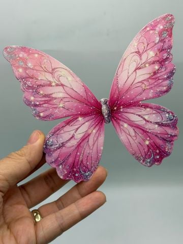 Kart 50 adet Çift Pembe Kelebek