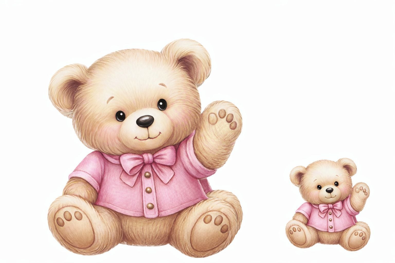 Kart 50 adet Pembeli Ayıcık