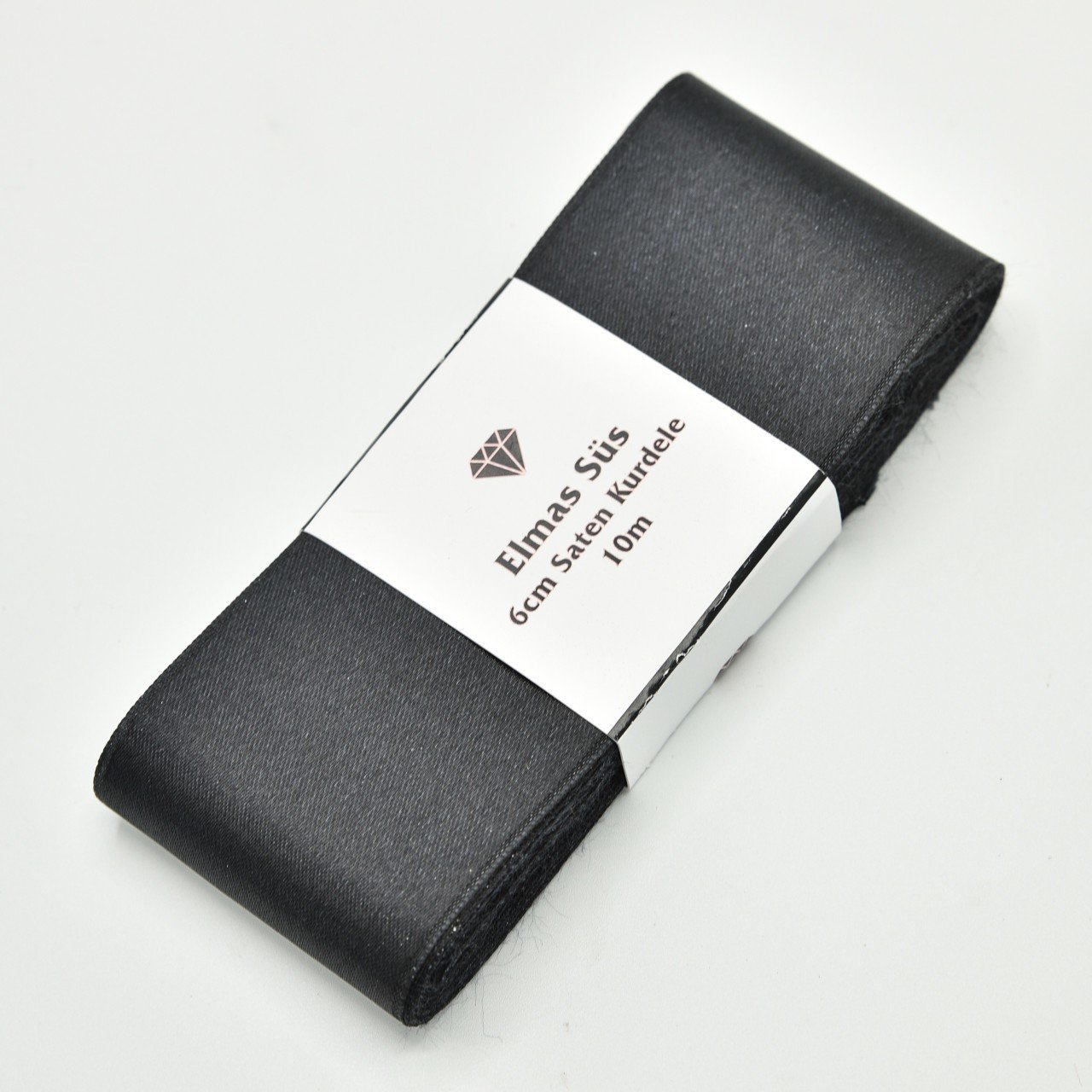 Saten Kurdele 6cm Siyah