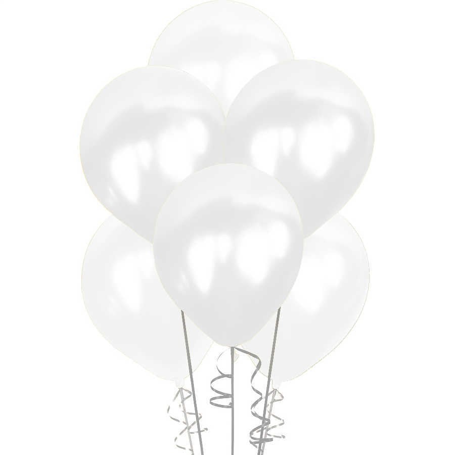 Metalik Balon 30cm (100 adet) Beyaz