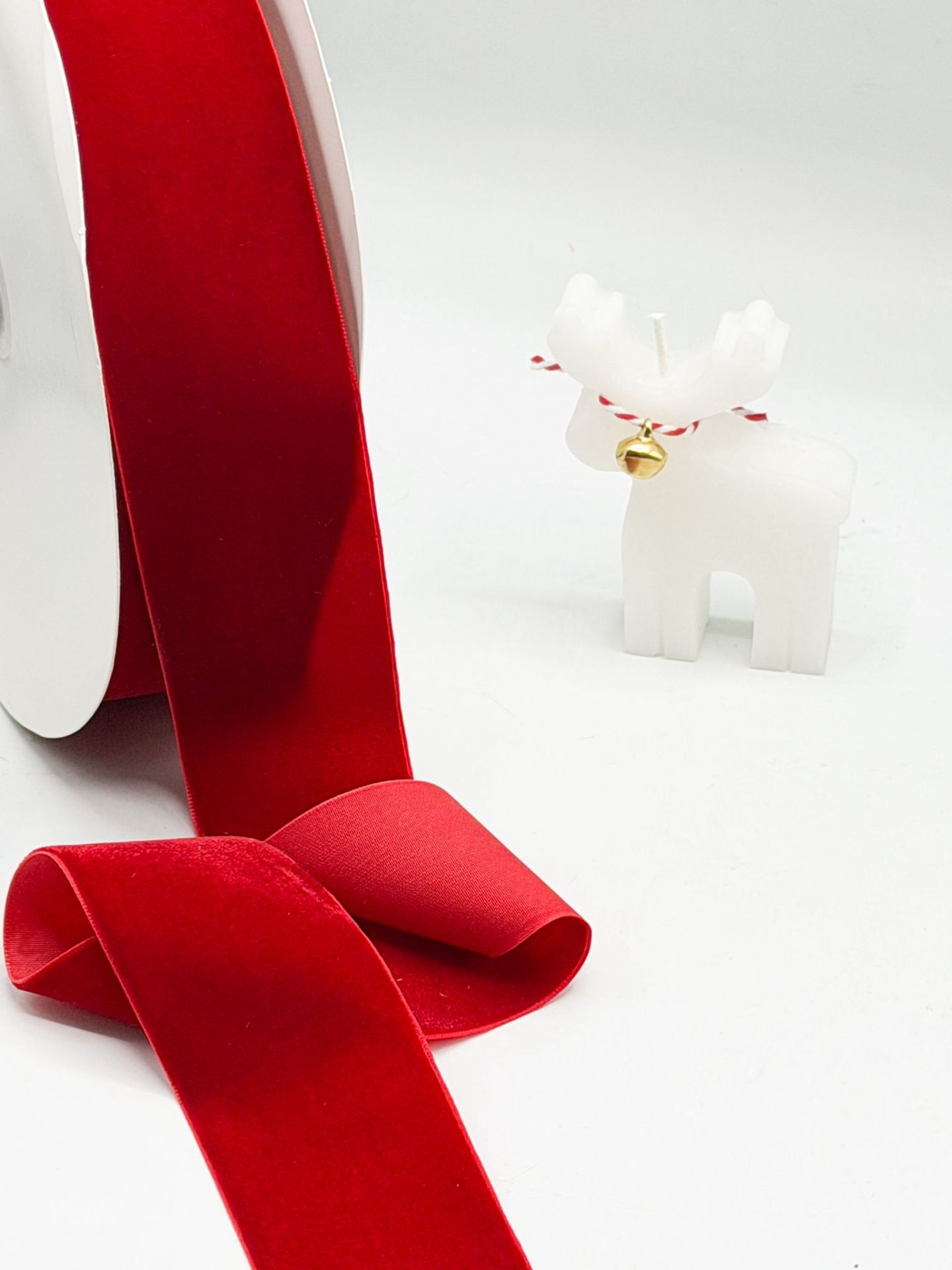 5 cm  Kadife Kurdele  (5metre) Kırmızı