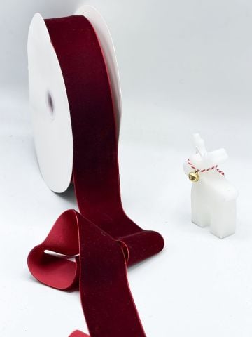 5 cm  Kadife Kurdele  (5metre) Bordo