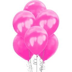 Metalik Balon 30cm (100 adet) Pembe