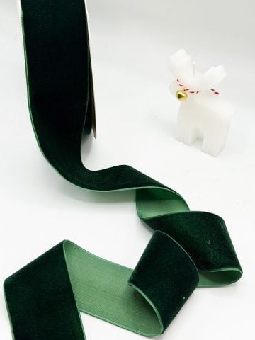 5 cm  Kadife Kurdele  (5metre) Zümrüt Yeşili